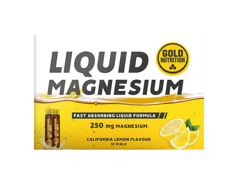 Liquid Magnesium 250mg  10 Frascos Gold Nutrition 1