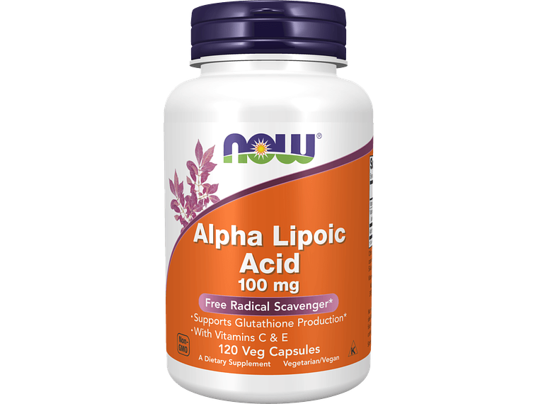 Alpha Lipoic Acid 100 mg 120 Cápsulas Now 1