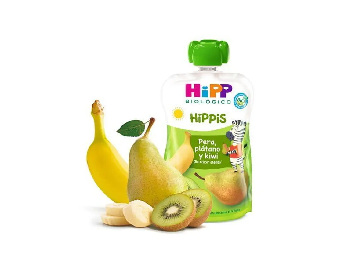 Puré De Pêra, Banana E Kiwi Bio 100 G Hipp 1