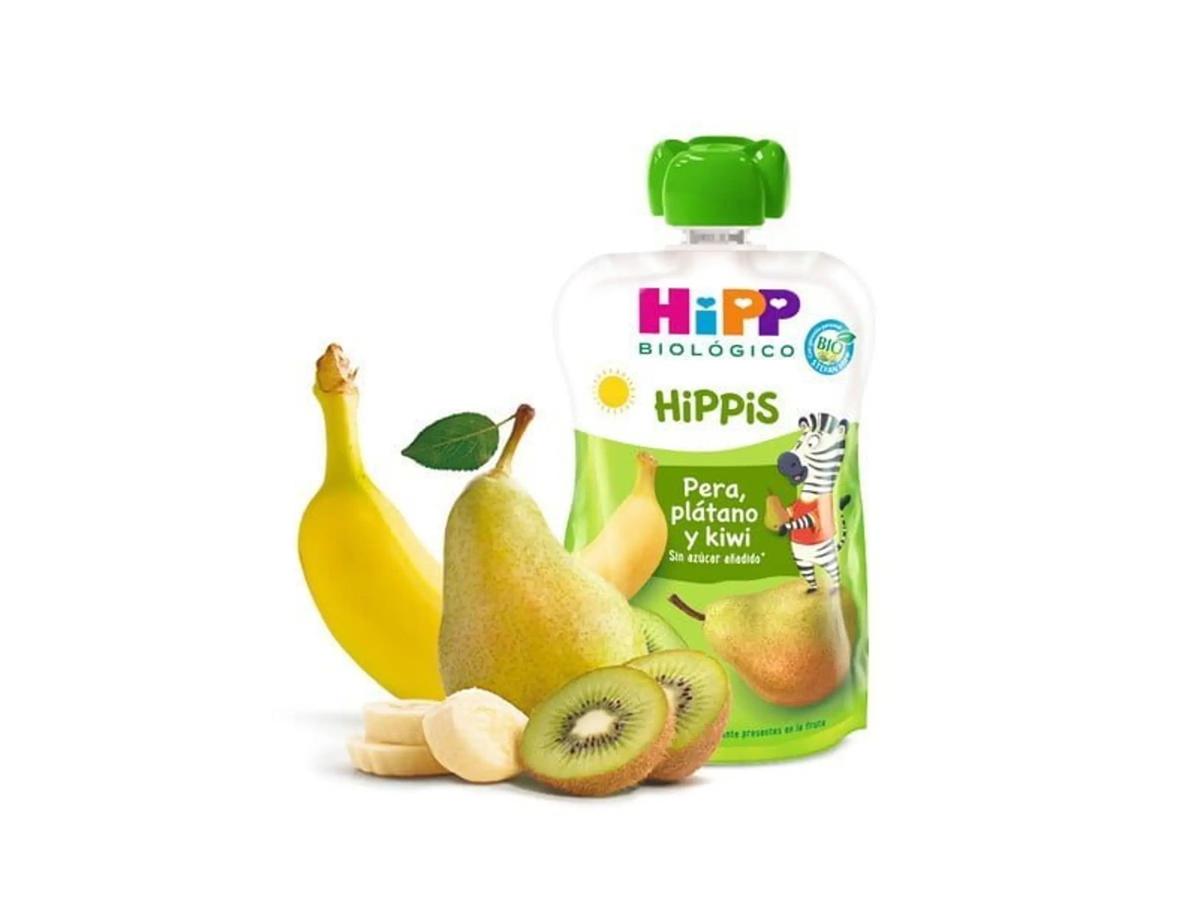 Puré De Pêra, Banana E Kiwi Bio 100 G Hipp 1