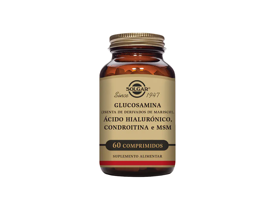 Glucosamina Ácido Hialurónico Condroitina MSM 60 Comprimidos Solgar 1