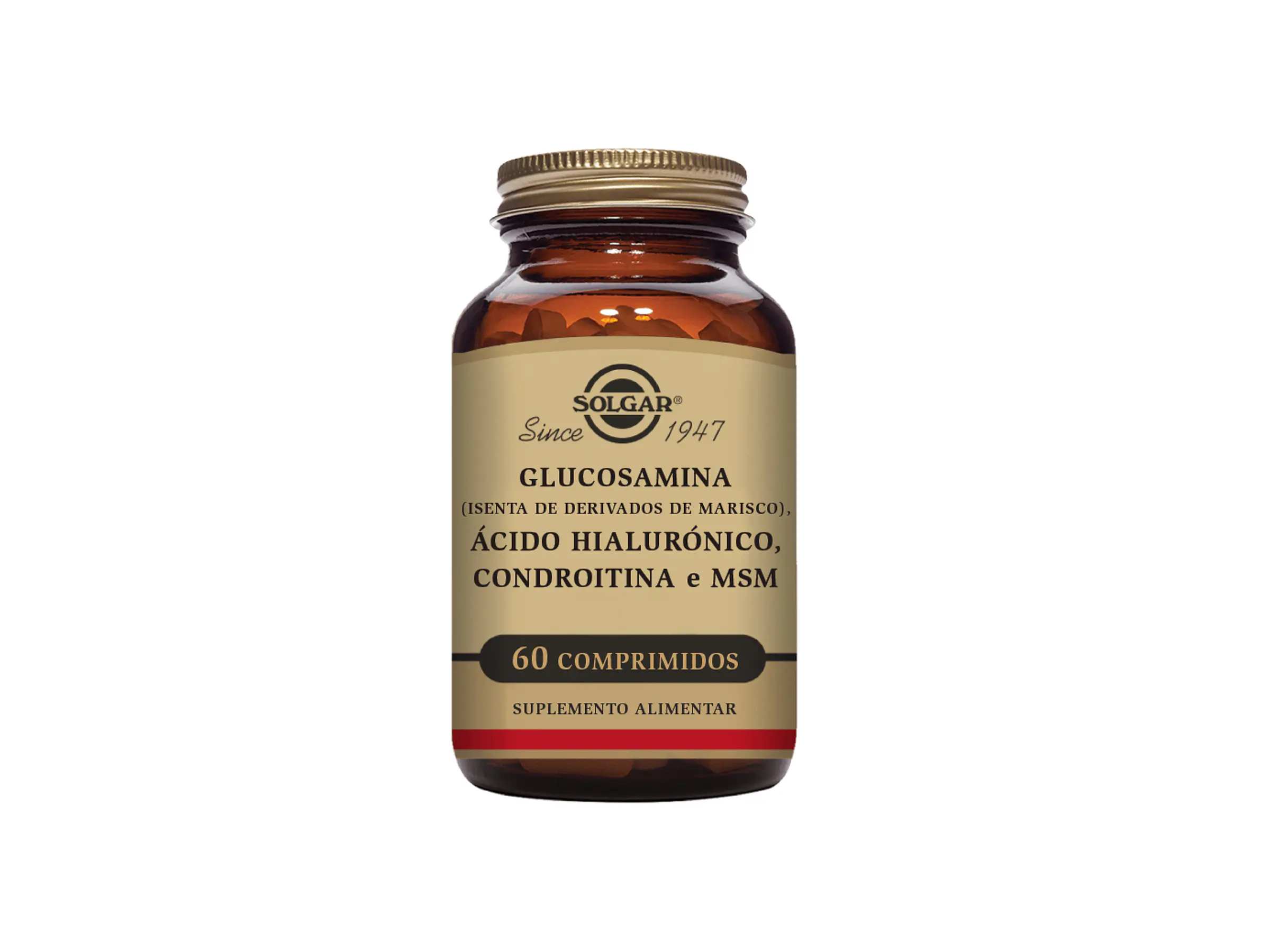 Glucosamina Ácido Hialurónico Condroitina MSM 60 Comprimidos Solgar 1