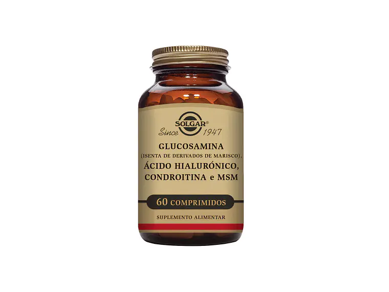 Glucosamina Ácido Hialurónico Condroitina MSM 60 Comprimidos Solgar 1