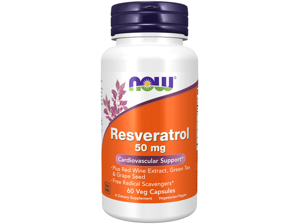 Resveratrol 50 Mg 60 Cápsulas Now 1