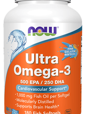 Ultra Omega 3-D (600 Epa / 300 Dha) 180 Fish Softgels Now