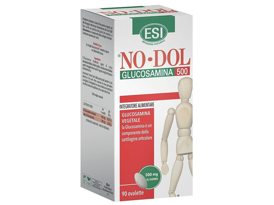 No Dol Glucosamina Pura 500 90 Cápsulas ESI 1