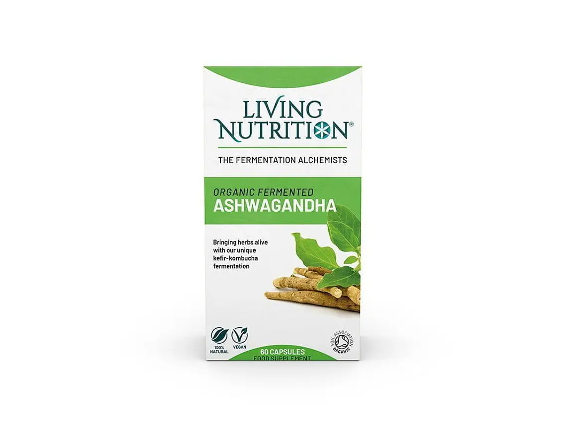 Ashwagandha Fermentada Bio 60 Cápsulas Living Nutrition 1