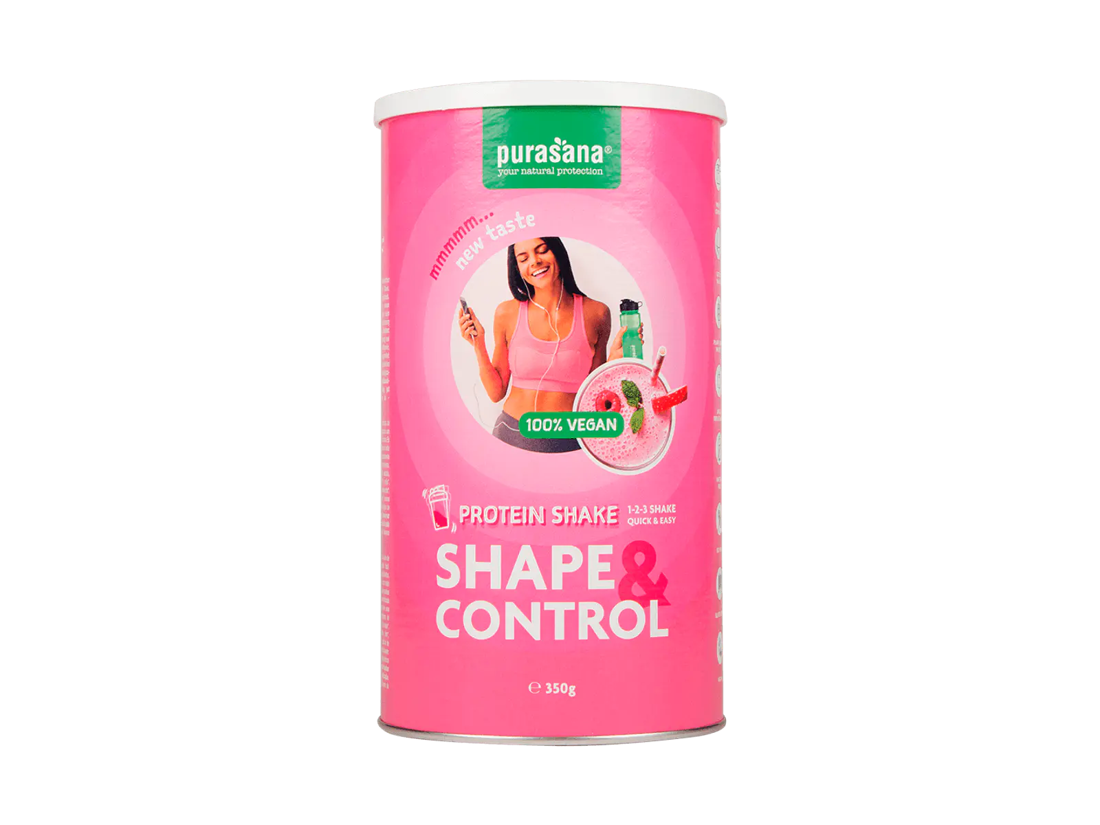 Shape & Control Vegan Morango - Framboesa 350g Purasana 1