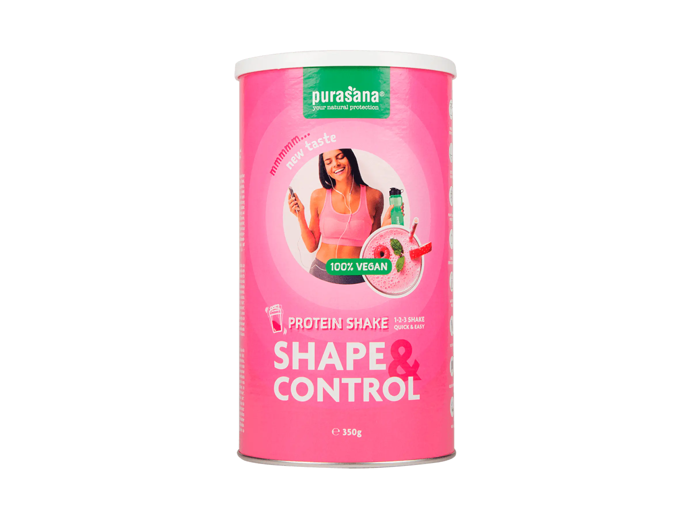 Shape & Control Vegan Morango - Framboesa 350g Purasana 1