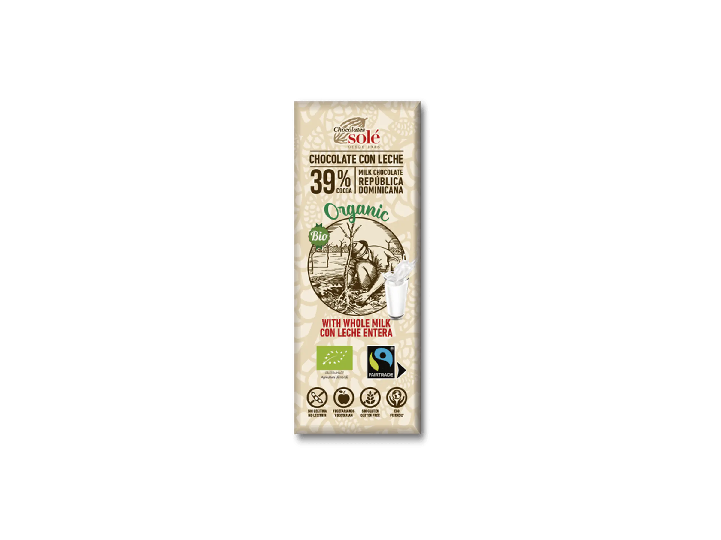 Chocolate De Leite Bio Solé 1