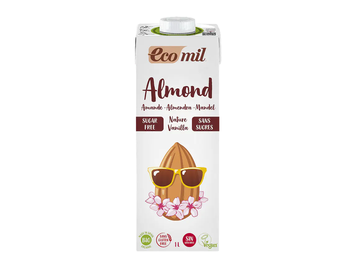 Bebida De Amêndoas Nature Baunilha 1 Lt Ecomil 1