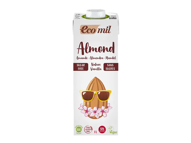 Bebida De Amêndoas Nature Baunilha 1 Lt Ecomil 1