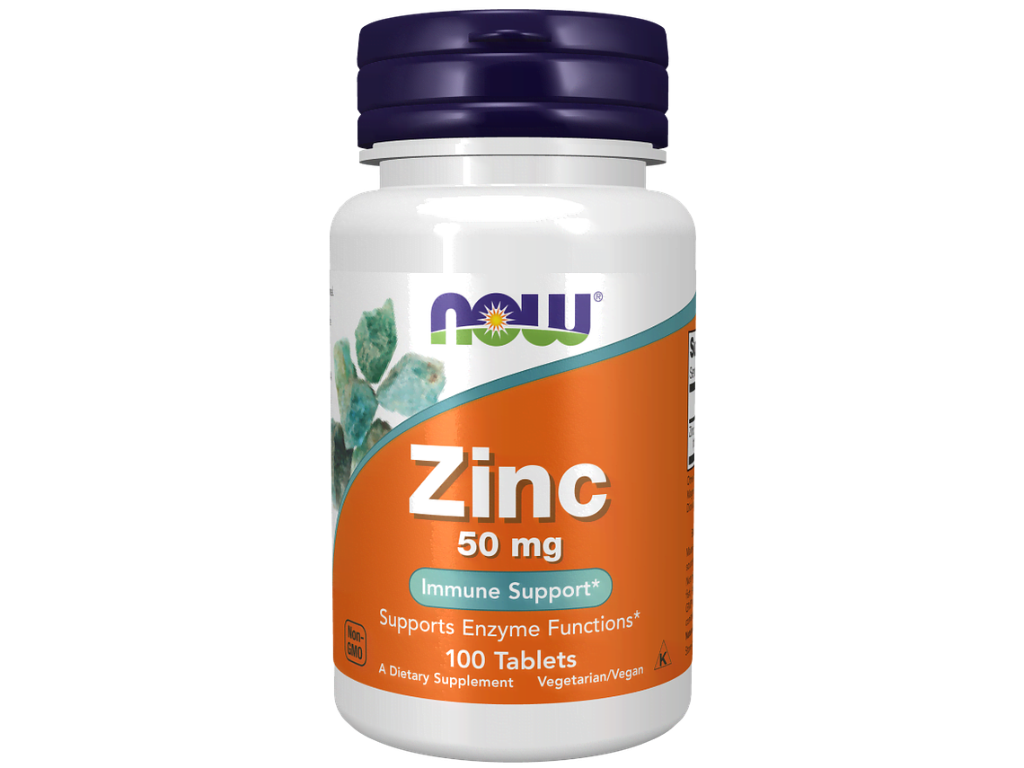 Zinc 50 mg 100 Comprimidos Now 1