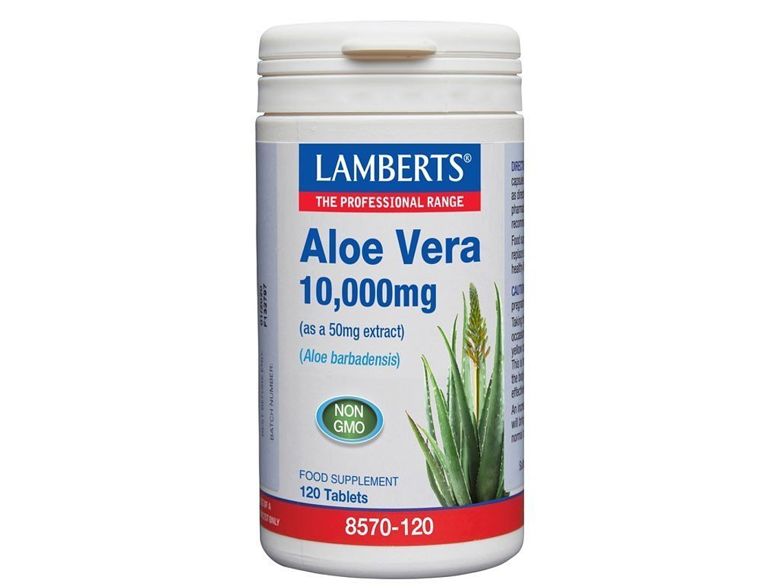 Aloe Vera 10,000 Mg 120 Comprimidos Lamberts 1
