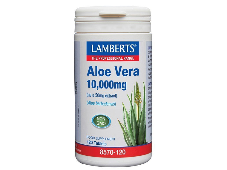 Aloe Vera 10,000 Mg 120 Comprimidos Lamberts 1