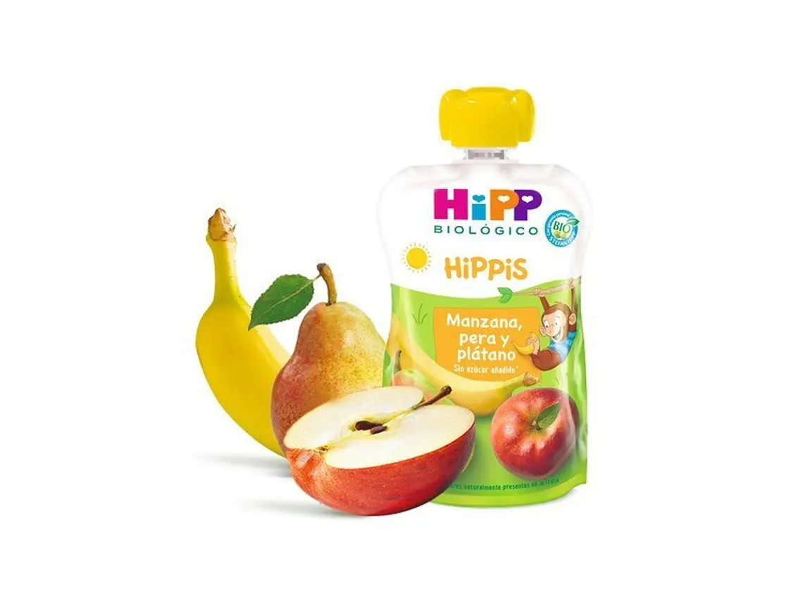 Puré De Maçã, Pêra E Banana Bio 100 G Hipp 1