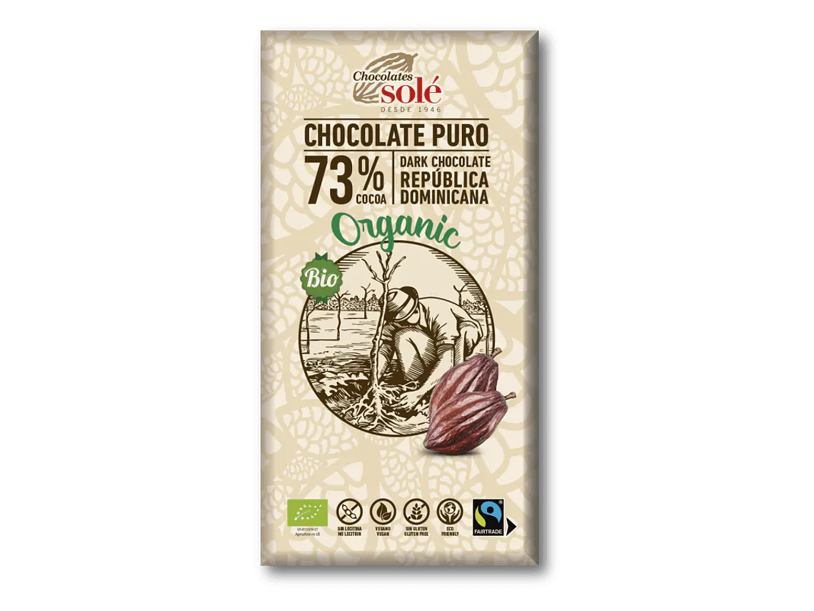 Chocolate Negro 73% Bio Solé 1
