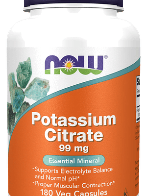 Potassium Citrate 99 mg 180 Cápsulas Now