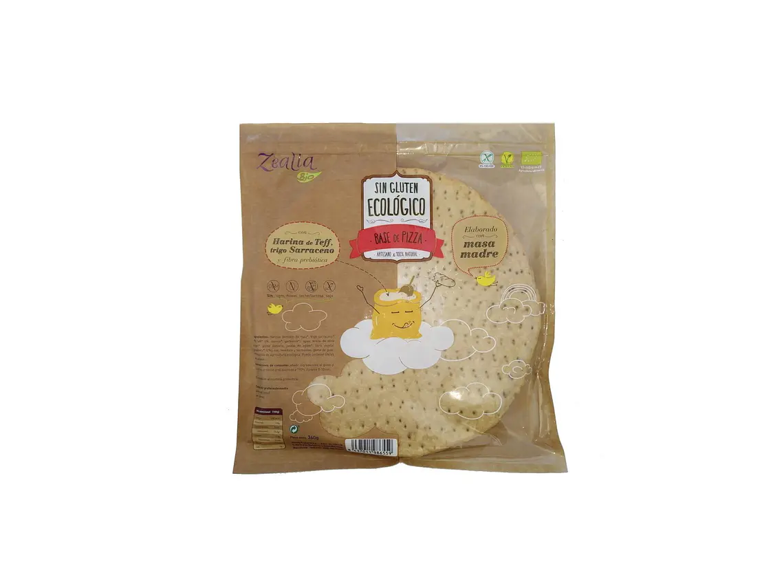 Base de Pizza Bio 380G Zealia 1