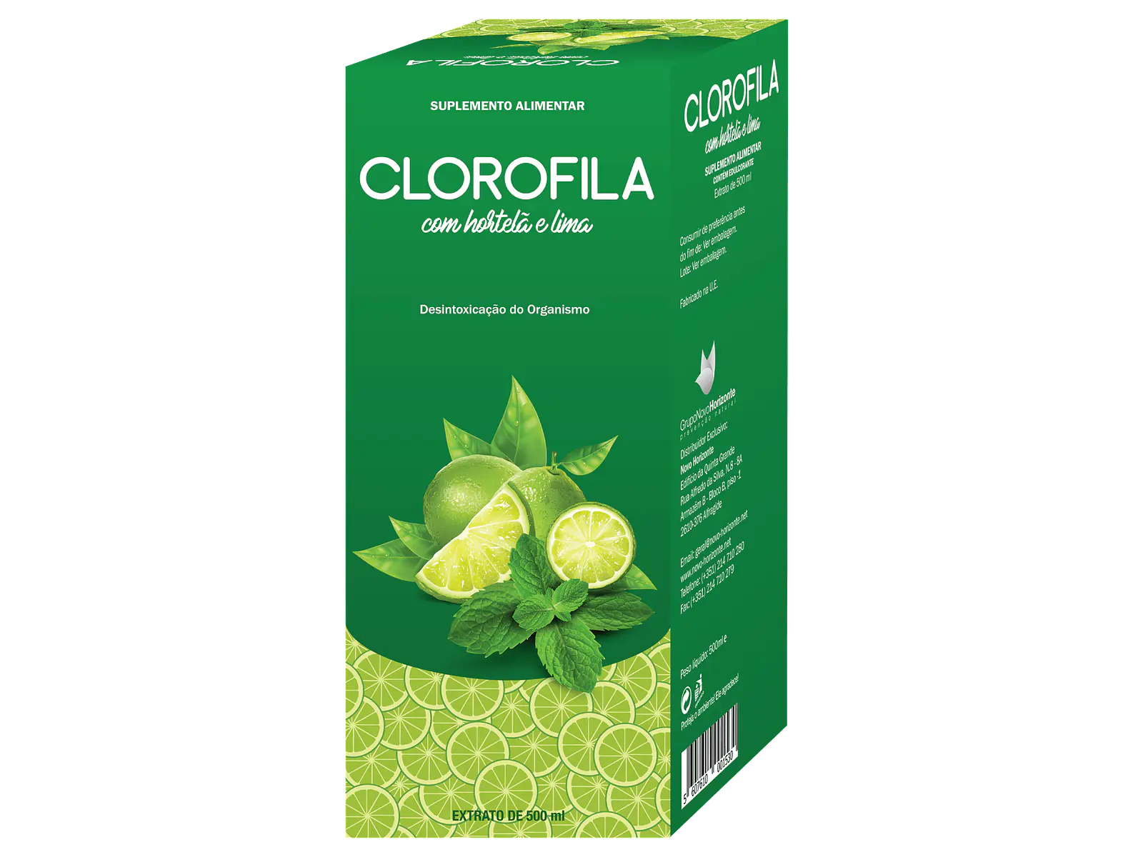 Clorofila C/ Hortelã E Lima 500 Ml. Novo Horizonte 1