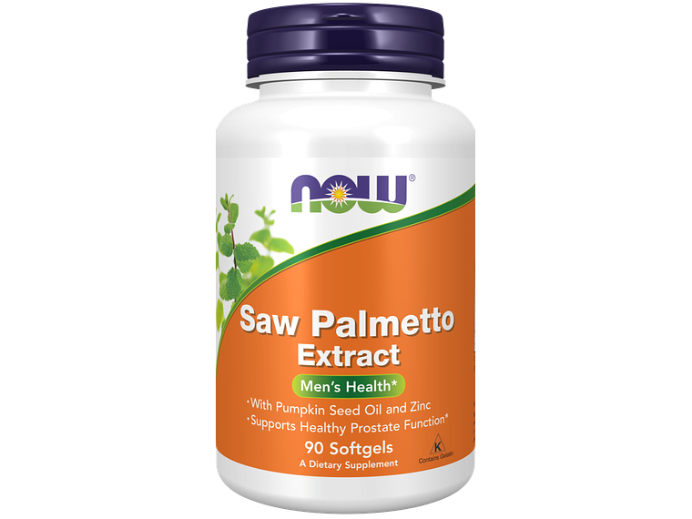 Saw Palmetto Extract (Zinc) 90 Softgels Now 1