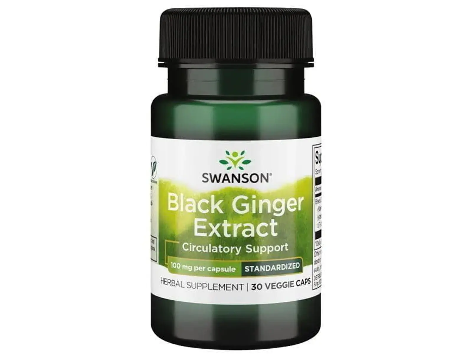 Black Ginger Extract 100 mg 30 Cápsulas Swanson 1