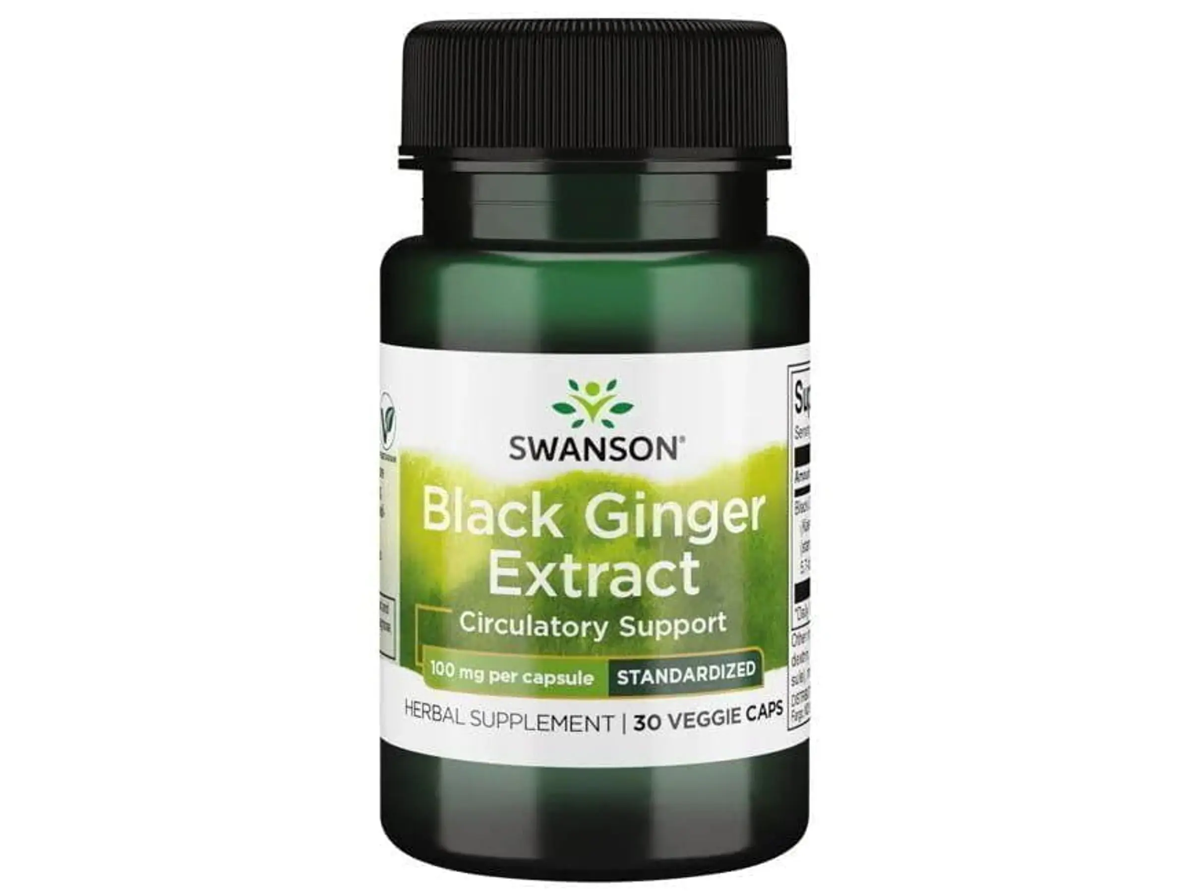 Black Ginger Extract 100 mg 30 Cápsulas Swanson 1