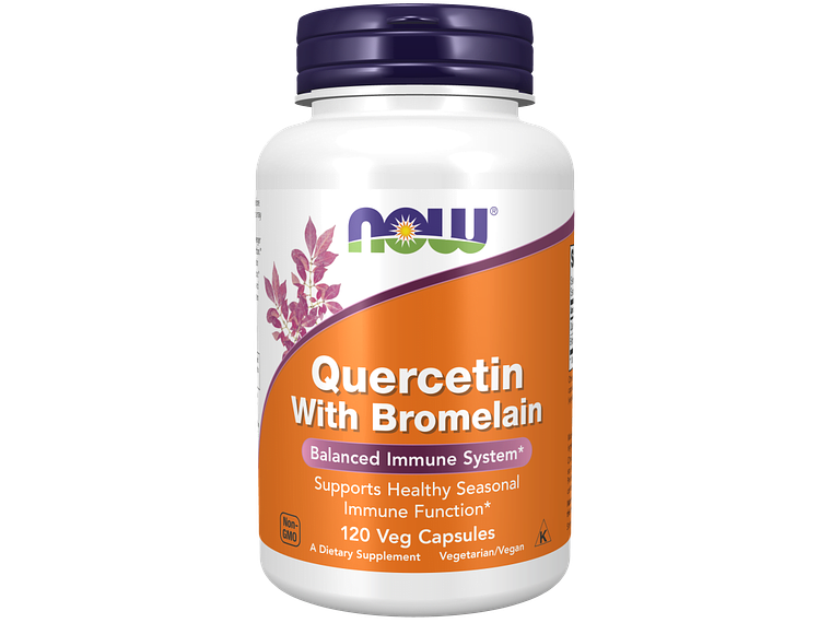 Quercetin with Bromelain 120 Cápsulas Vegetais Now 1