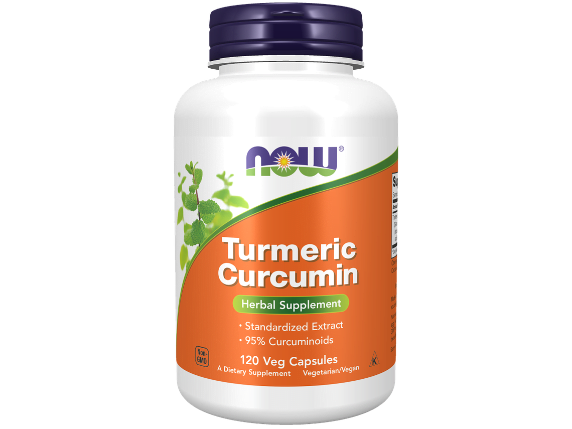 Turmeric Curcumin 120 Cápsulas Vegetais Now 1