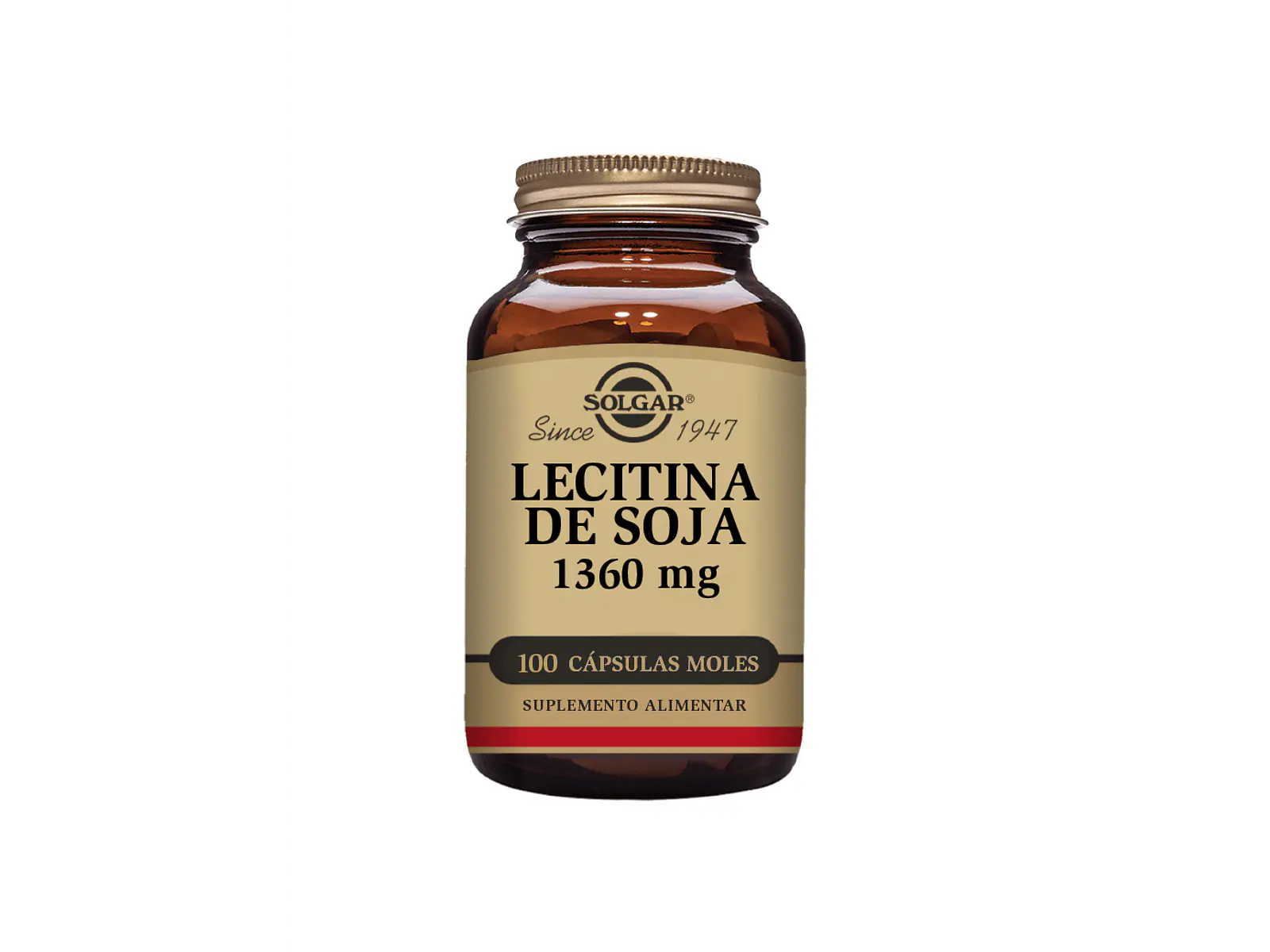 Lecitina de Soja 1360mg 100 Cápsulas Solgar 1