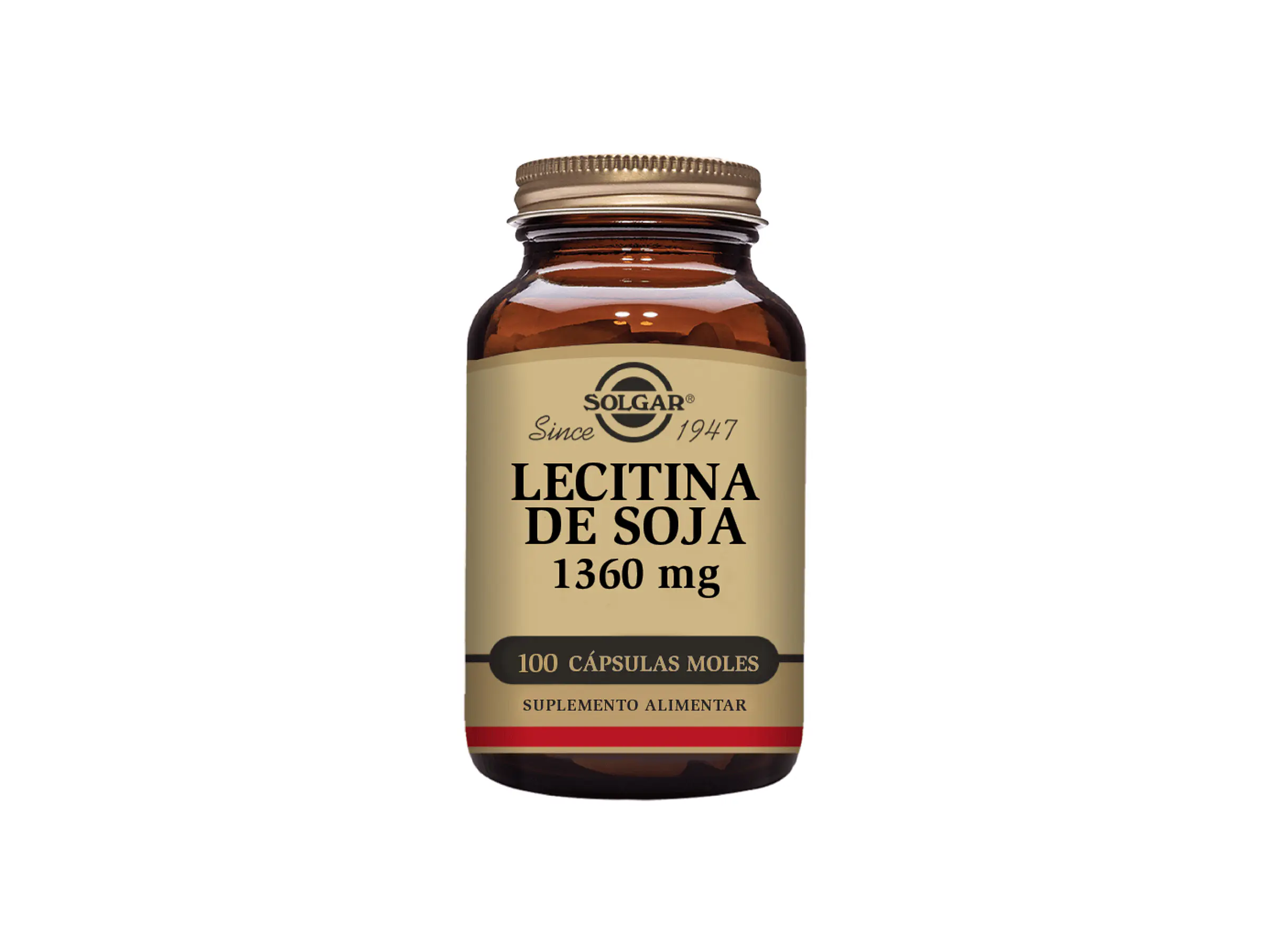 Lecitina de Soja 1360mg 100 Cápsulas Solgar 1