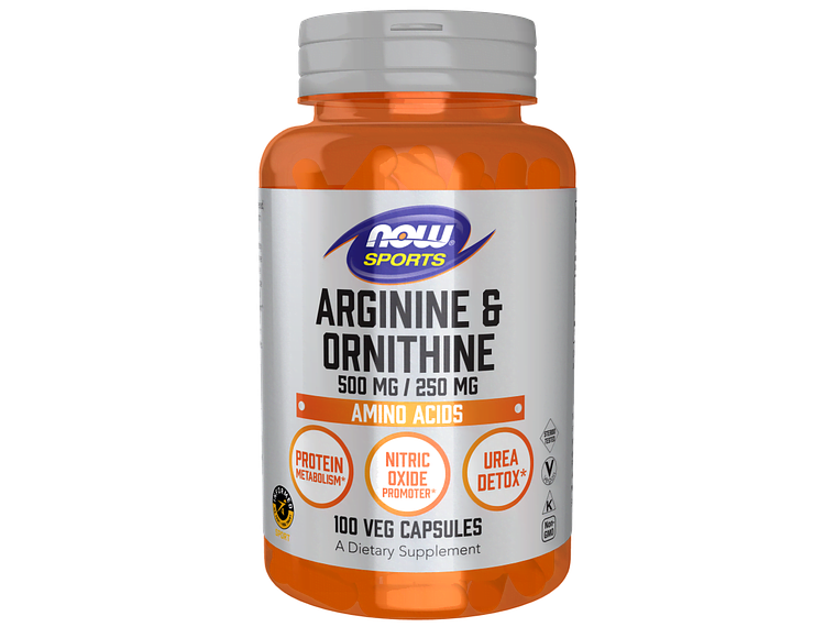 Arginine & Ornithine 500 mg / 250 mg 100 Cápsulas Now 1