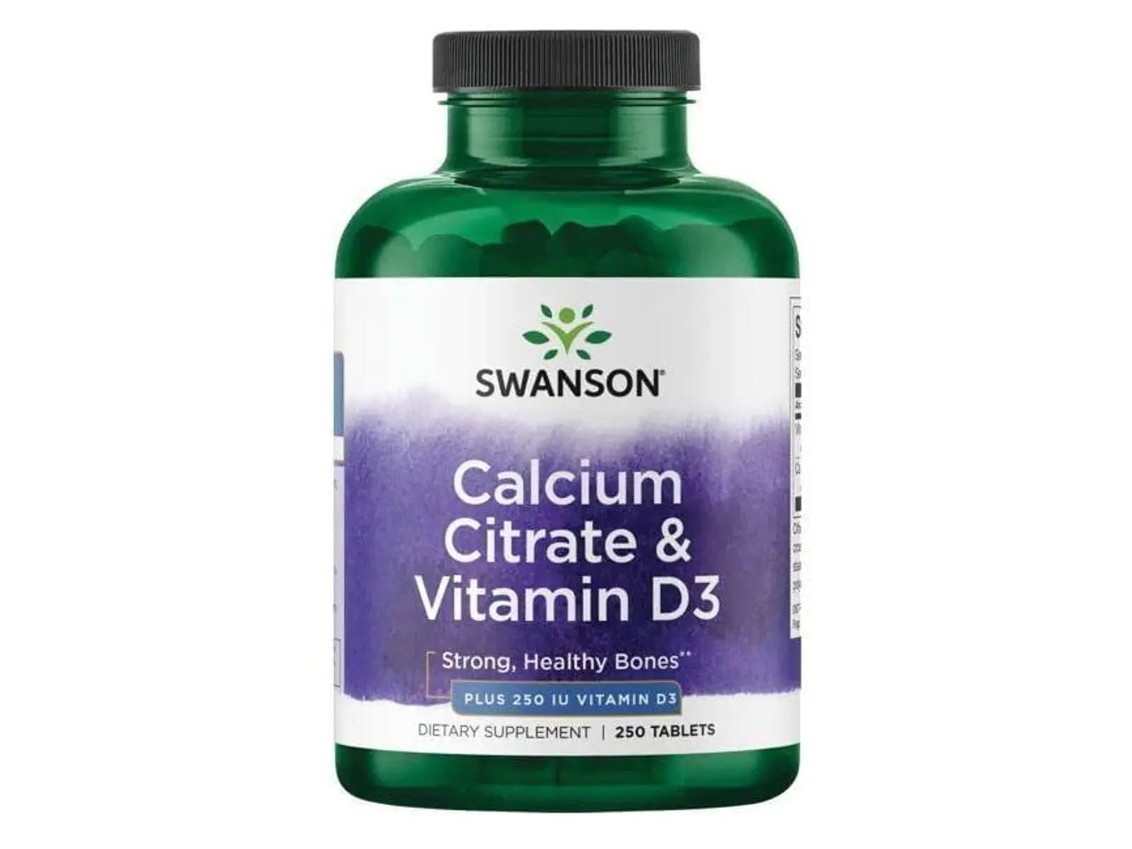 Calcium Citrate & Vitamin D3 250 Comprimidos Swanson 1