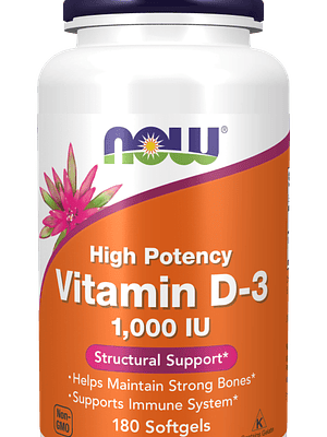 Vitamin D-3 1000 IU 180 Softgels Now
