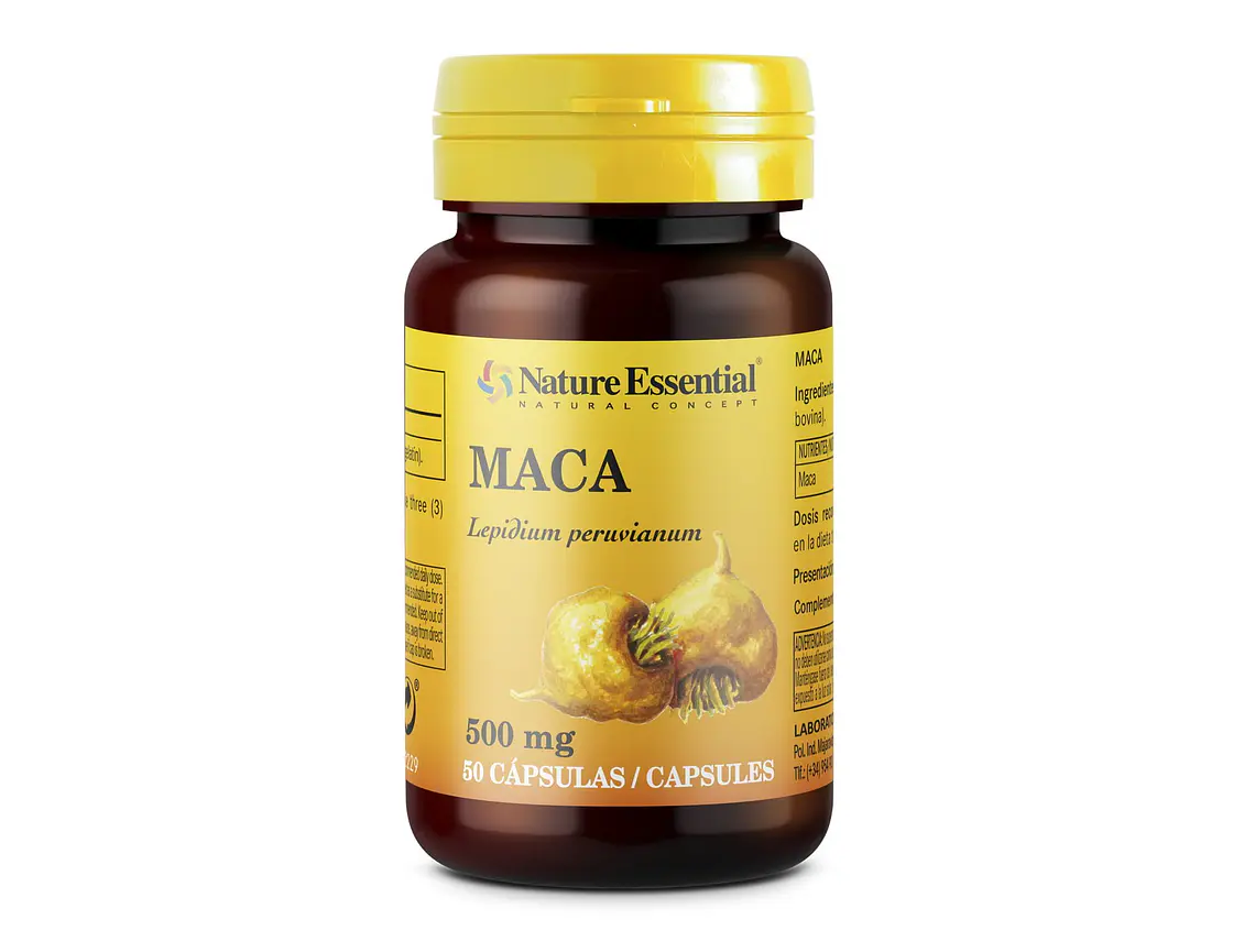 Maca 500 Mg 50 Cápsulas Nature Essential 1