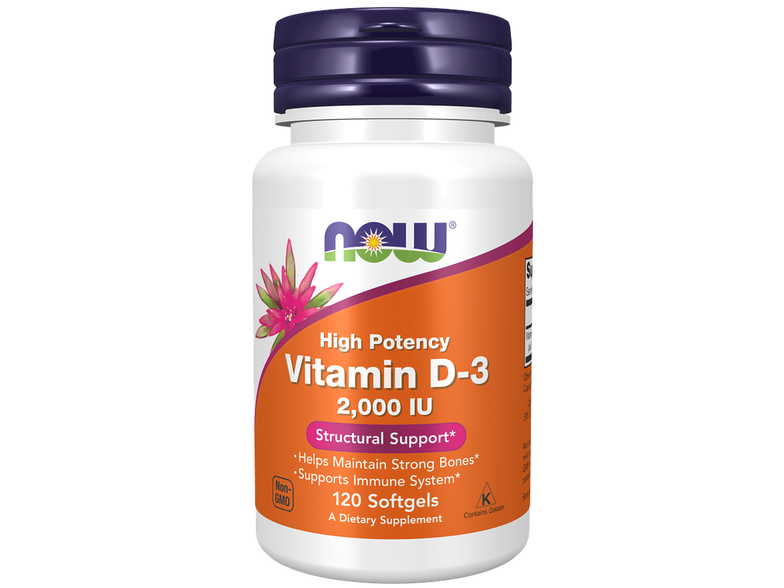 Vitamin D-3 2000 IU 120 Softgels Now 1