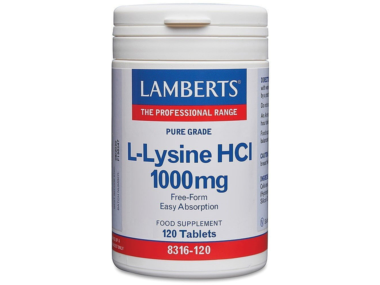 L-Lysine 1000mg 120 Comprimidos Lamberts 1