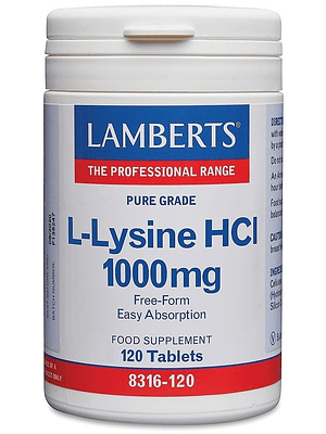 L-Lysine 1000mg 120 Comprimidos Lamberts