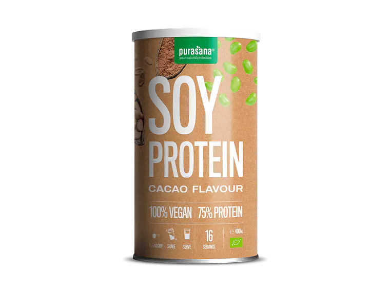 Proteína Soja-Cacau Vegan 400g Purasana 1