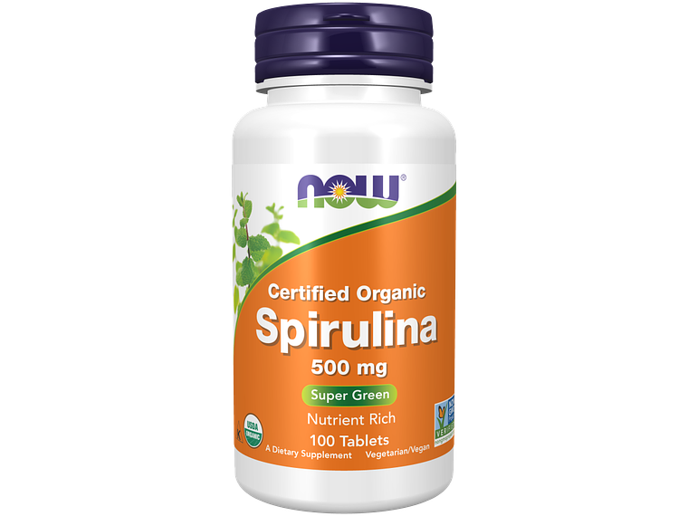 Spirulina 500 mg 200 Comprimidos Now 1