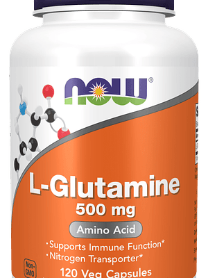 L-Glutamine 500 mg 120 Cápsulas Now