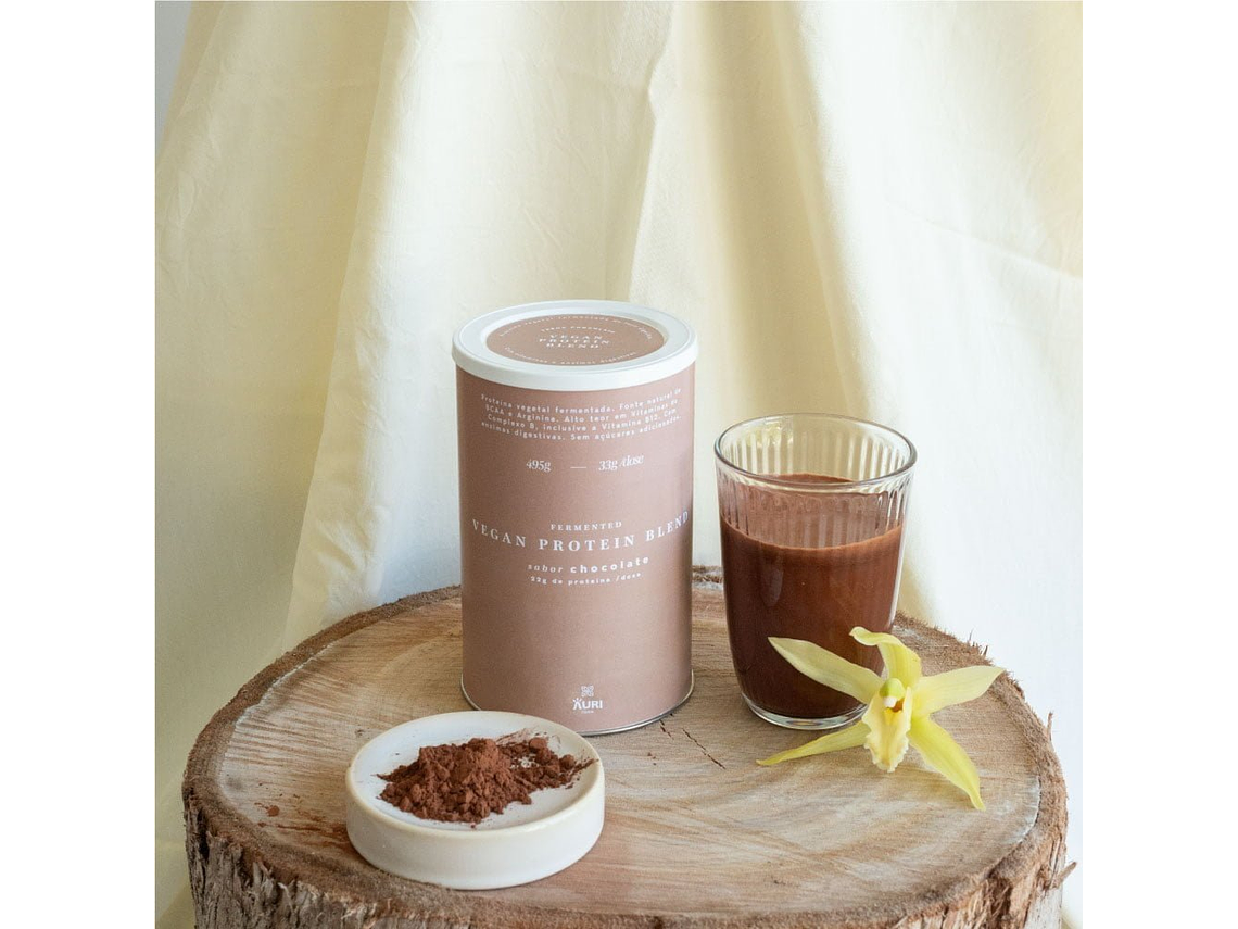 Proteína Vegetal Fermentada e Hidrolisada Vegan Chocolate 495 gr Auri Foods 1