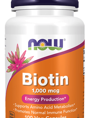 Biotin 1000 mcg 100 Veg Capsules Now