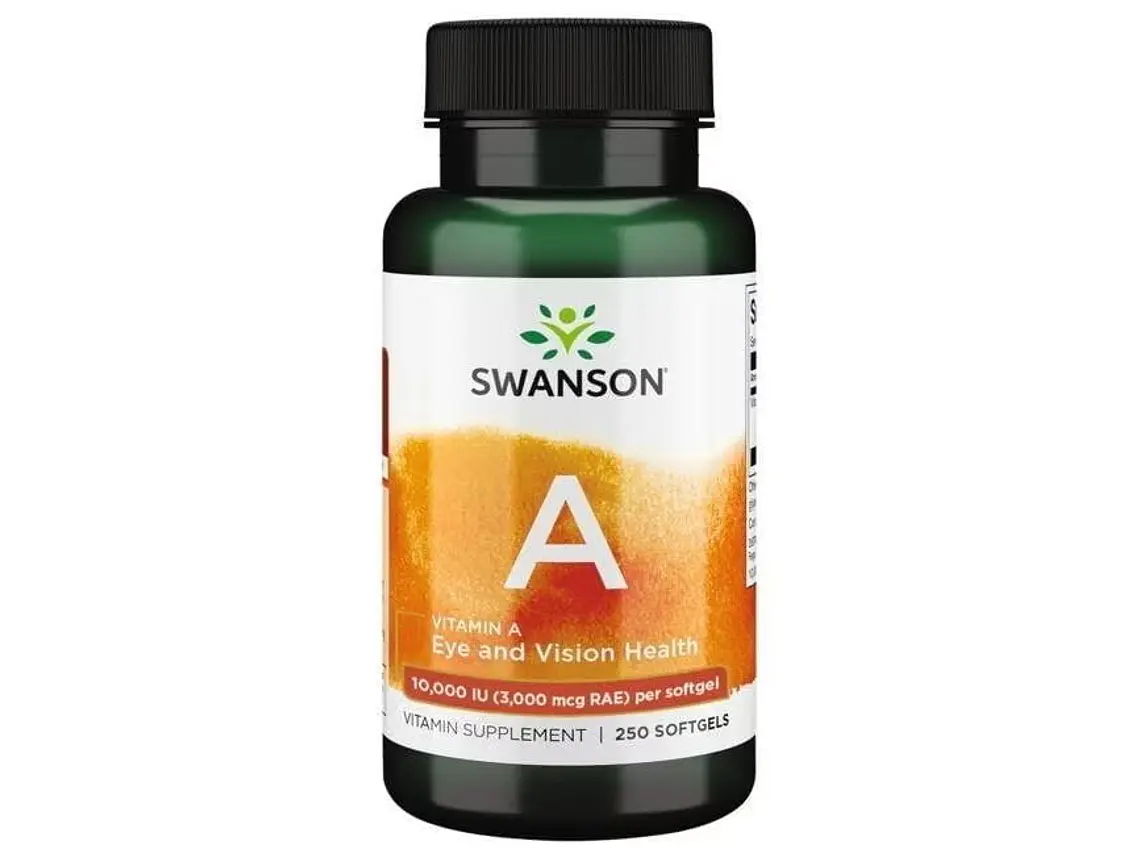 Vitamin A 10000 IU (3000 mcg RAE) 250 Softgels Swanson 1