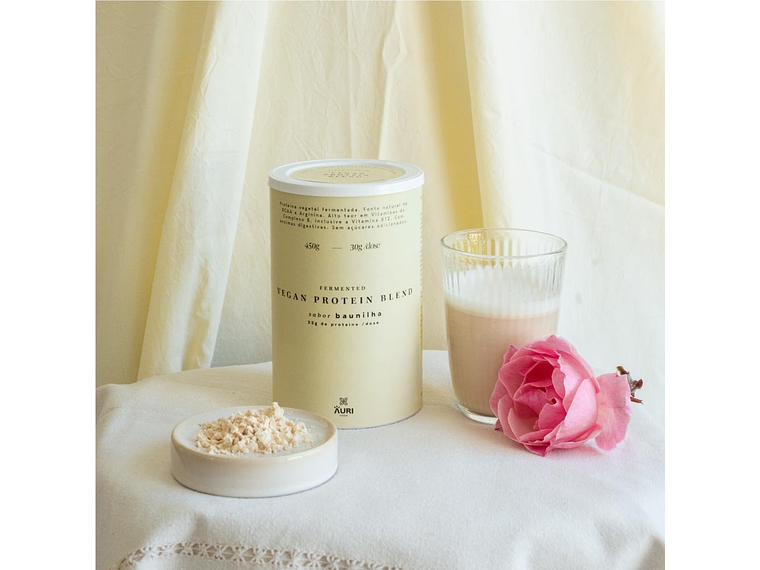 Proteína Vegetal Fermentada e Hidrolisada Vegan Baunilha 450 gr Auri Foods 1