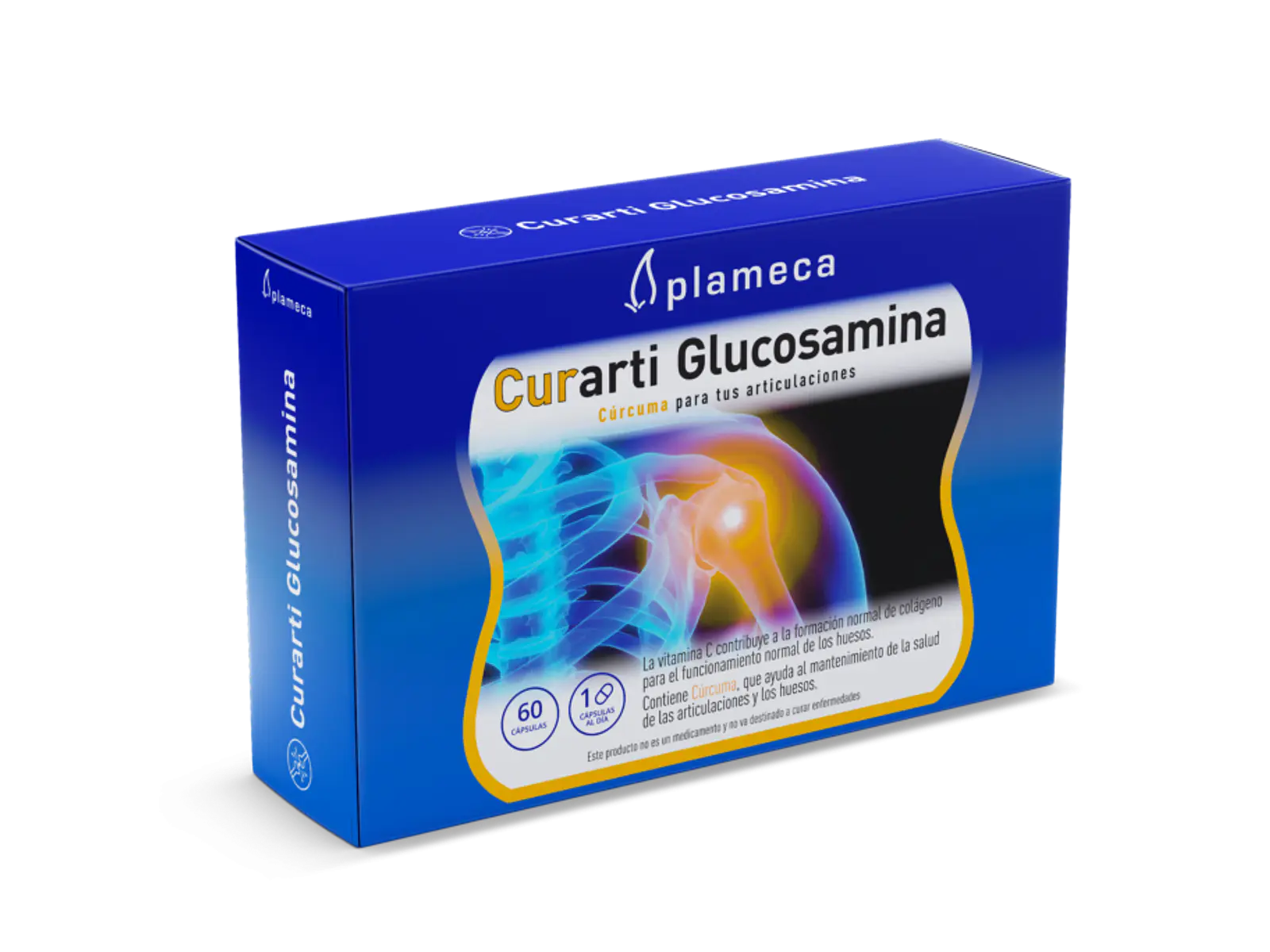 Curarti Glucosamina 60 Cápsulas Plameca 1