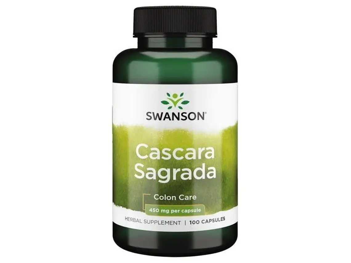 Cáscara Sagrada 450 Mg 100 Cápsulas  Swanson 1
