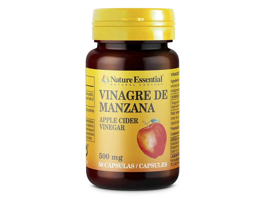Vinagre de Maçã 500 mg 50 Cápsulas Nature Essential 1