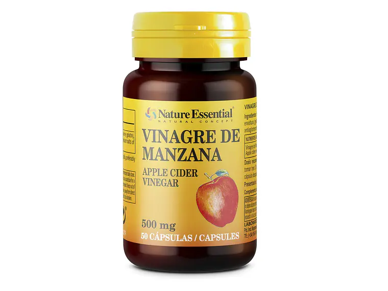 Vinagre de Maçã 500 mg 50 Cápsulas Nature Essential 1