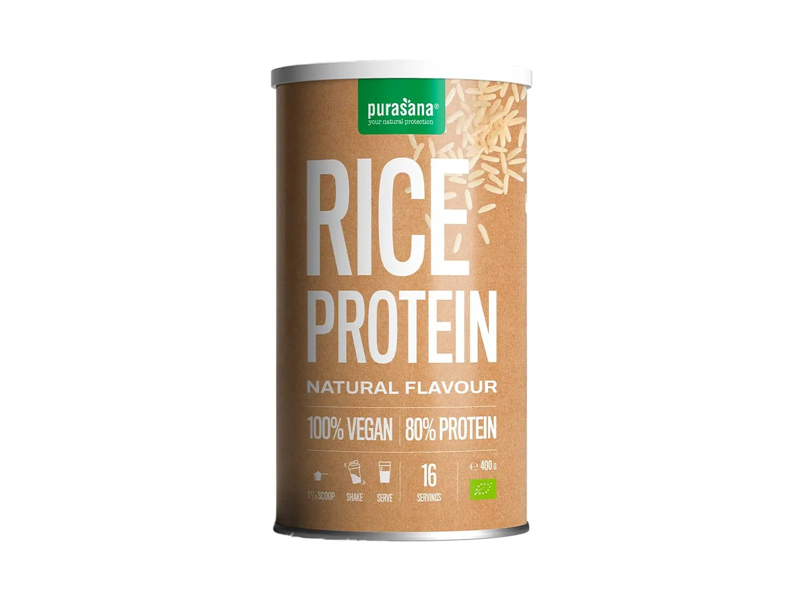 Proteína Arroz Vegan 400g Purasana 1